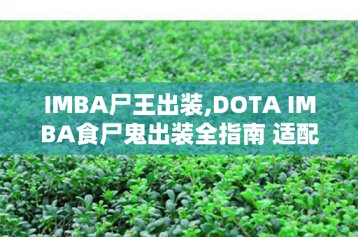 IMBA尸王出装,DOTA IMBA食尸鬼出装全指南 适配不同对局节奏打出满额输出 IMBA尸王出装,DOTA IMBA食尸鬼出装全指南 适配不同对局节奏打出满额输出