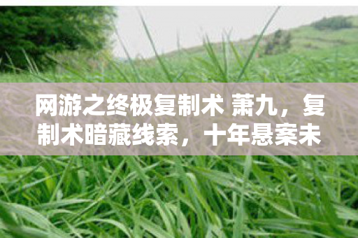 网游之终极复制术 萧九,复制术暗藏线索,十年悬案未解,毛骨悚然真相待揭 网游之终极复制术 萧九,复制术暗藏线索,十年悬案未解,毛骨悚然真相待揭
