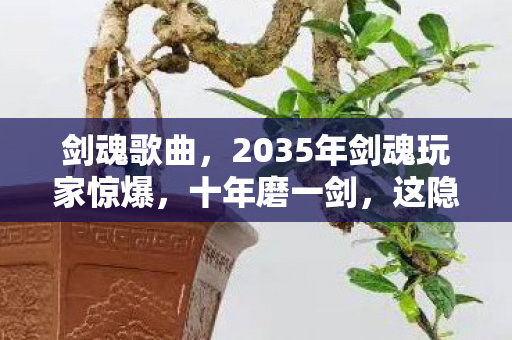 剑魂歌曲,2035年剑魂玩家惊爆,十年磨一剑,这隐藏机制竟颠覆所有认知! 剑魂歌曲,2035年剑魂玩家惊爆,十年磨一剑,这隐藏机制竟颠覆所有认知!