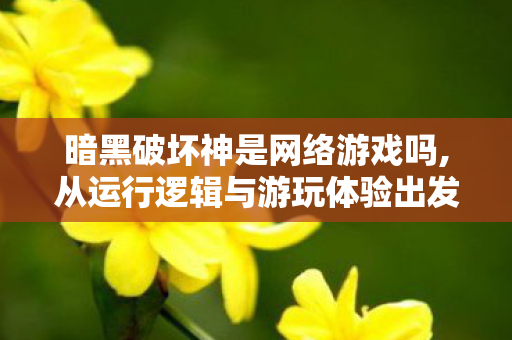 暗黑破坏神是网络游戏吗,从运行逻辑与游玩体验出发,聊聊的游戏属性定位 暗黑破坏神是网络游戏吗,从运行逻辑与游玩体验出发,聊聊的游戏属性定位