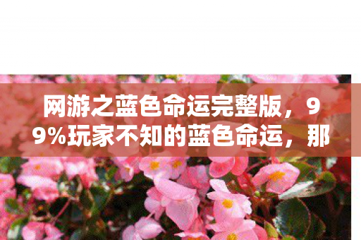 网游之蓝色命运完整版，99%玩家不知的蓝色命运，那抹蓝竟藏着99%人逃不开的扎心真相