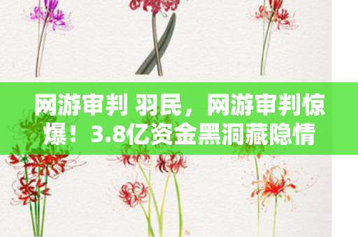 网游审判 羽民，网游审判惊爆！3.8亿资金黑洞藏隐情，离职老兵拍桌，这操作吓我一跳！