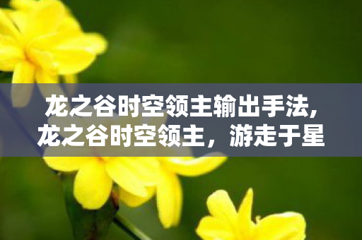 龙之谷时空领主输出手法,龙之谷时空领主,游走于星轨边界的时空驭法者 龙之谷时空领主输出手法,龙之谷时空领主,游走于星轨边界的时空驭法者