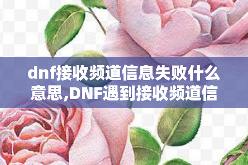 dnf接收频道信息失败什么意思,DNF遇到接收频道信息失败别慌,这些实用解决方法亲测有效 dnf接收频道信息失败什么意思,DNF遇到接收频道信息失败别慌,这些实用解决方法亲测有效