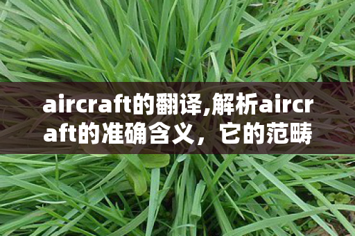 aircraft的翻译,解析aircraft的准确含义,它的范畴远不止日常认知里的飞机 aircraft的翻译,解析aircraft的准确含义,它的范畴远不止日常认知里的飞机