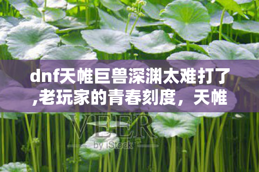 dnf天帷巨兽深渊太难打了,老玩家的青春刻度,天帷巨兽深渊里的滚烫旧时光 dnf天帷巨兽深渊太难打了,老玩家的青春刻度,天帷巨兽深渊里的滚烫旧时光