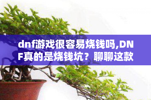 dnf游戏很容易烧钱吗,DNF真的是烧钱坑？聊聊这款十年老游的消费真相