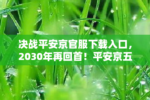 决战平安京官服下载入口,2030年再回首!平安京五年征途,竟藏着颠覆认知的终极真相? 决战平安京官服下载入口,2030年再回首!平安京五年征途,竟藏着颠覆认知的终极真相?
