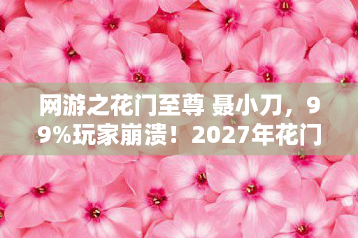 网游之花门至尊 聂小刀,99%玩家崩溃!2027年花门至尊竟让百万玩家集体破防? 网游之花门至尊 聂小刀,99%玩家崩溃!2027年花门至尊竟让百万玩家集体破防?