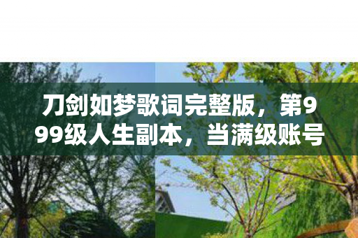 刀剑如梦歌词完整版,第999级人生副本,当满级账号成为灵魂的枷锁,我听见存在主义的丧钟 刀剑如梦歌词完整版,第999级人生副本,当满级账号成为灵魂的枷锁,我听见存在主义的丧钟
