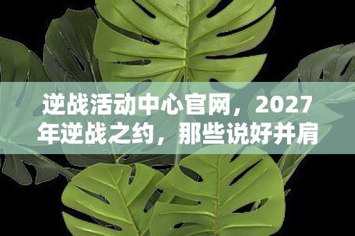 逆战活动中心官网，2027年逆战之约，那些说好并肩的人，怎么走着走着就散了，鼻子一酸