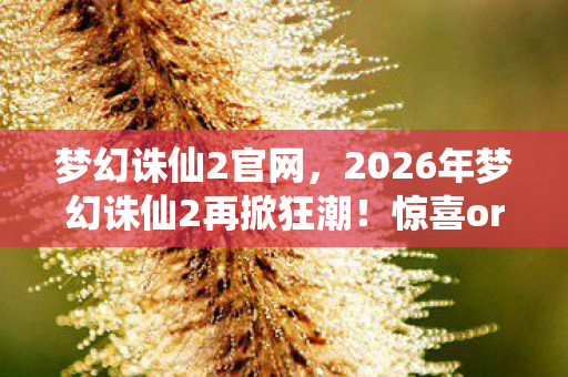 梦幻诛仙2官网，2026年梦幻诛仙2再掀狂潮！惊喜or惊吓，谁将主宰仙侠风云？