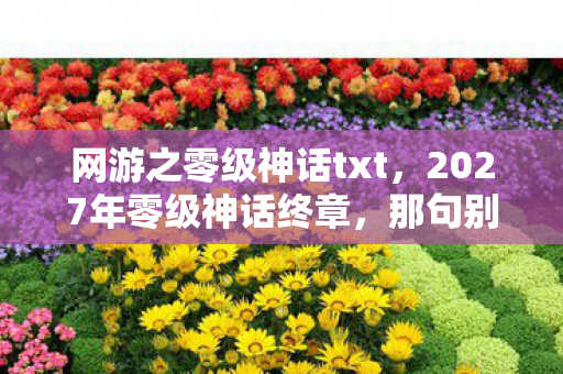 网游之零级神话txt，2027年零级神话终章，那句别走还在，鼻子一酸泪已决堤