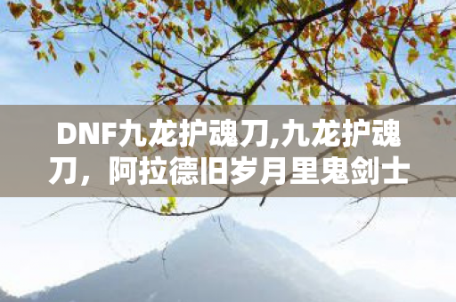 DNF九龙护魂刀,九龙护魂刀,阿拉德旧岁月里鬼剑士的专属情怀勋章 DNF九龙护魂刀,九龙护魂刀,阿拉德旧岁月里鬼剑士的专属情怀勋章