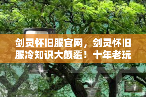 剑灵怀旧服官网，剑灵怀旧服冷知识大颠覆！十年老玩家竟目瞪口呆自曝真相