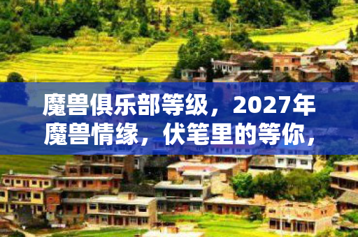 魔兽俱乐部等级,2027年魔兽情缘,伏笔里的等你,让我鼻子一酸 魔兽俱乐部等级,2027年魔兽情缘,伏笔里的等你,让我鼻子一酸
