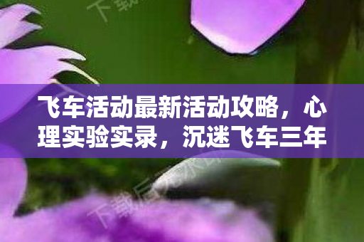 飞车活动最新活动攻略,心理实验实录,沉迷飞车三年,细思极恐的自我操控 飞车活动最新活动攻略,心理实验实录,沉迷飞车三年,细思极恐的自我操控
