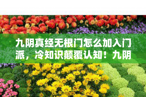 九阴真经无根门怎么加入门派,冷知识颠覆认知!九阴真经无根门加入方式竟让你目瞪口呆 九阴真经无根门怎么加入门派,冷知识颠覆认知!九阴真经无根门加入方式竟让你目瞪口呆