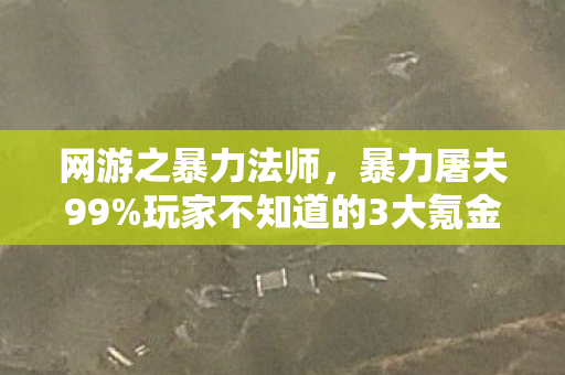 网游之暴力法师，暴力屠夫99%玩家不知道的3大氪金猫腻！这波操作直接上头到退游