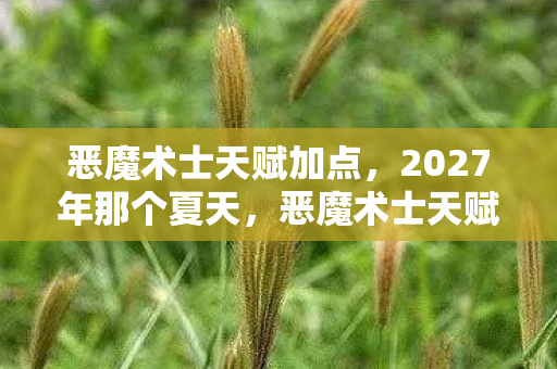 恶魔术士天赋加点，2027年那个夏天，恶魔术士天赋的约定，如今想起鼻子一酸