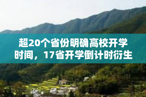 超20个省份明确高校开学时间，17省开学倒计时衍生出300%破圈消费！手办堆成山冰箱空成黑洞