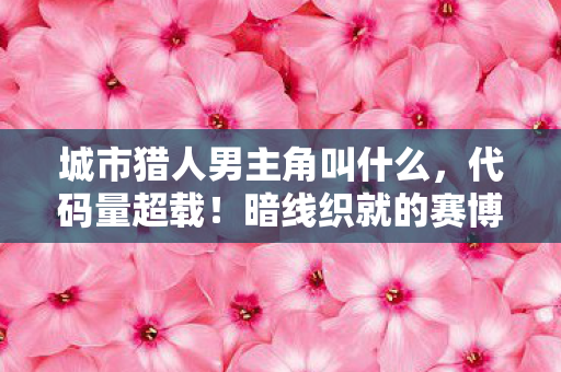城市猎人男主角叫什么，代码量超载！暗线织就的赛博猎场，头皮发麻的生存法则2027