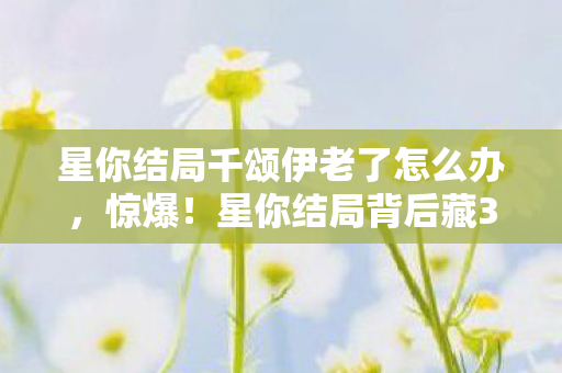 星你结局千颂伊老了怎么办,惊爆!星你结局背后藏3000万隐情,离职老兵掀桌吓一跳! 星你结局千颂伊老了怎么办,惊爆!星你结局背后藏3000万隐情,离职老兵掀桌吓一跳!