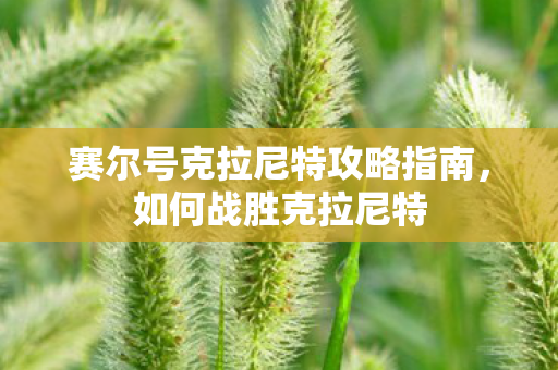 赛尔号克拉尼特攻略指南图片