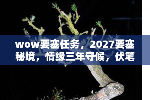 wow要塞任务,2027要塞秘境,情缘三年守候,伏笔揭开时我鼻子一酸 wow要塞任务,2027要塞秘境,情缘三年守候,伏笔揭开时我鼻子一酸