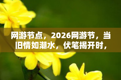 网游节点,2026网游节,当旧情如潮水,伏笔揭开时,鼻子一酸忆往昔 网游节点,2026网游节,当旧情如潮水,伏笔揭开时,鼻子一酸忆往昔