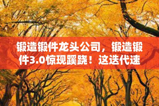 锻造锻件龙头公司,锻造锻件3.0惊现蹊跷!这迭代速度谁顶得住啊! 锻造锻件龙头公司,锻造锻件3.0惊现蹊跷!这迭代速度谁顶得住啊!