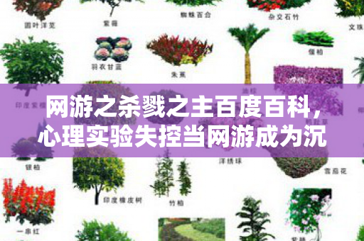 网游之杀戮之主百度百科,心理实验失控当网游成为沉迷手术台,多巴胺陷阱下的细思极恐真相 网游之杀戮之主百度百科,心理实验失控当网游成为沉迷手术台,多巴胺陷阱下的细思极恐真相