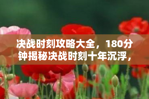 决战时刻攻略大全,180分钟揭秘决战时刻十年沉浮,谁在守护最后的泪目战场? 决战时刻攻略大全,180分钟揭秘决战时刻十年沉浮,谁在守护最后的泪目战场?