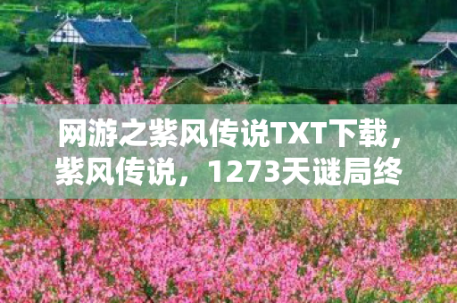 网游之紫风传说TXT下载，紫风传说，1273天谜局终章，当全服玩家集体泪目于系统死亡通知