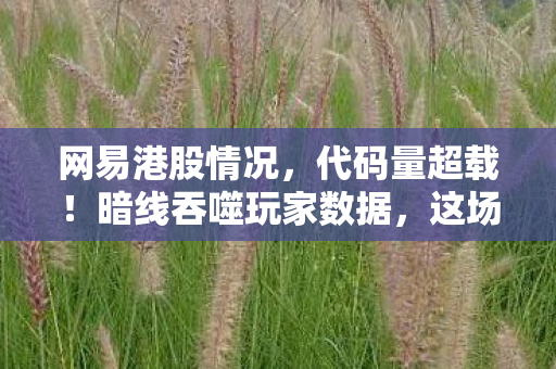 网易港股情况，代码量超载！暗线吞噬玩家数据，这场暴击让全网头皮发麻