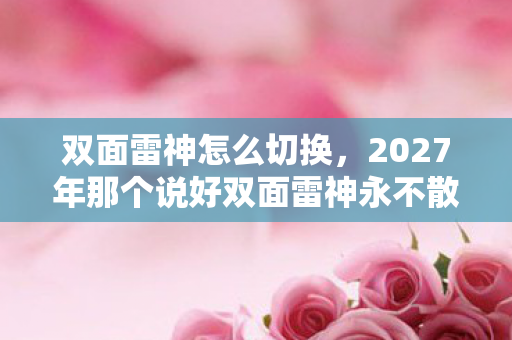 双面雷神怎么切换，2027年那个说好双面雷神永不散场的你，如今让我鼻子一酸