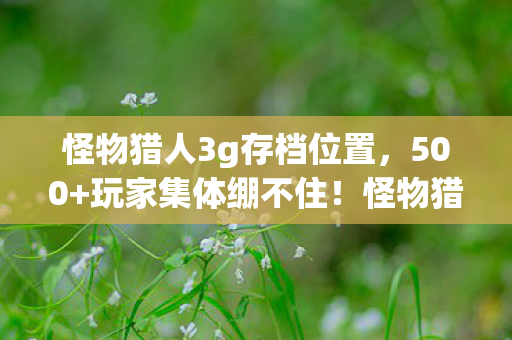 怪物猎人3g存档位置,500+玩家集体绷不住!怪物猎人3g存档疑云,大神的傲慢竟被萌新一句话戳穿? 怪物猎人3g存档位置,500+玩家集体绷不住!怪物猎人3g存档疑云,大神的傲慢竟被萌新一句话戳穿?