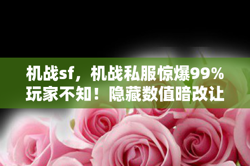 机战sf,机战私服惊爆99%玩家不知!隐藏数值暗改让战力飙升300%的真相 机战sf,机战私服惊爆99%玩家不知!隐藏数值暗改让战力飙升300%的真相