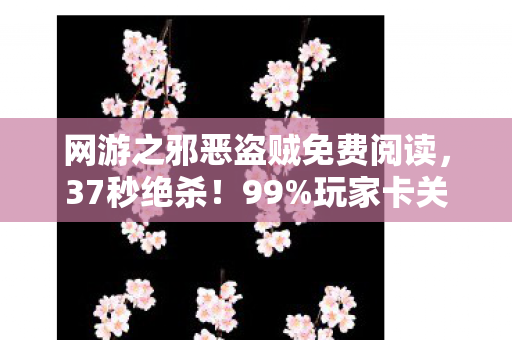 网游之邪恶盗贼免费阅读，37秒绝杀！99%玩家卡关的盗贼终极奥义，竟藏着血色兄弟情？