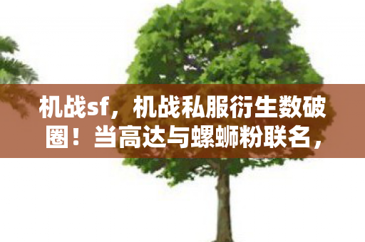 机战sf，机战私服衍生数破圈！当高达与螺蛳粉联名，我的钱包先炸了