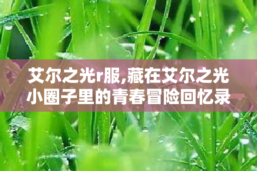 艾尔之光r服,藏在艾尔之光小圈子里的青春冒险回忆录 艾尔之光r服,藏在艾尔之光小圈子里的青春冒险回忆录