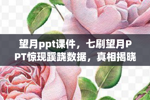 望月ppt课件,七刷望月PPT惊现蹊跷数据,真相揭晓时后背发凉! 望月ppt课件,七刷望月PPT惊现蹊跷数据,真相揭晓时后背发凉!