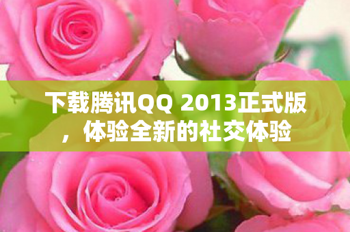 下载腾讯QQ 2013正式版图片