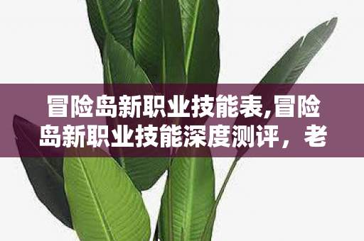 冒险岛新职业技能表,冒险岛新职业技能深度测评,老冒险家也能玩出全新花活 冒险岛新职业技能表,冒险岛新职业技能深度测评,老冒险家也能玩出全新花活