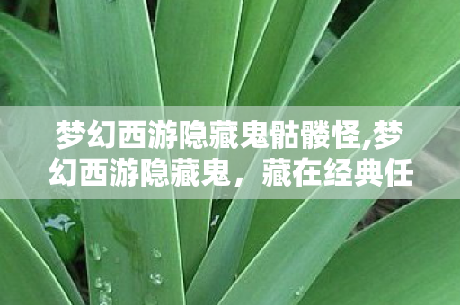 梦幻西游隐藏鬼骷髅怪,梦幻西游隐藏鬼，藏在经典任务里的老玩家专属青春彩蛋