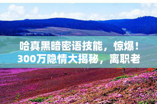 哈真黑暗密语技能,惊爆!300万隐情大揭秘,离职老兵拍桌怒吼,这操作真让人吓一跳! 哈真黑暗密语技能,惊爆!300万隐情大揭秘,离职老兵拍桌怒吼,这操作真让人吓一跳!