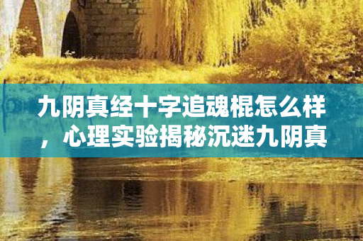 九阴真经十字追魂棍怎么样,心理实验揭秘沉迷九阴真经十字追魂棍,多巴胺陷阱下的细思极恐 九阴真经十字追魂棍怎么样,心理实验揭秘沉迷九阴真经十字追魂棍,多巴胺陷阱下的细思极恐