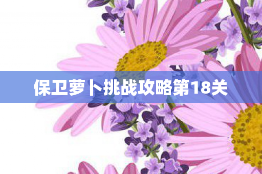 保卫萝卜挑战攻略第18关图片