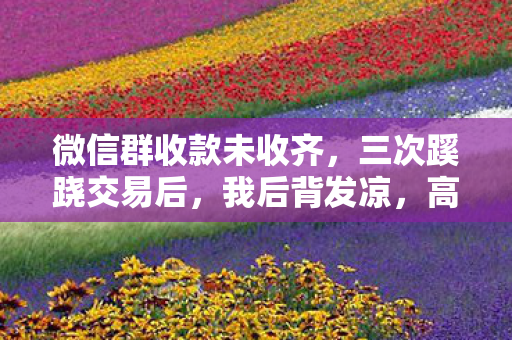微信群收款未收齐，三次蹊跷交易后，我后背发凉，高价收群竟是场精心设计的局？