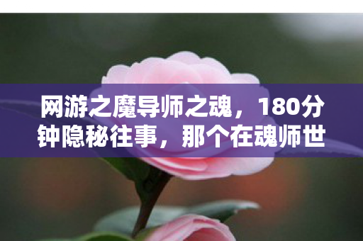 网游之魔导师之魂，180分钟隐秘往事，那个在魂师世界哽咽的夜晚，你还记得吗？